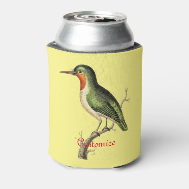 Hummingbird Perched Thunder_Cove Can Cooler (Can Back)