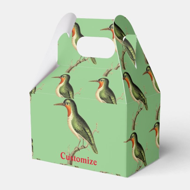 Hummingbird Perched Thunder_Cove  Favor Boxes (Front Side)