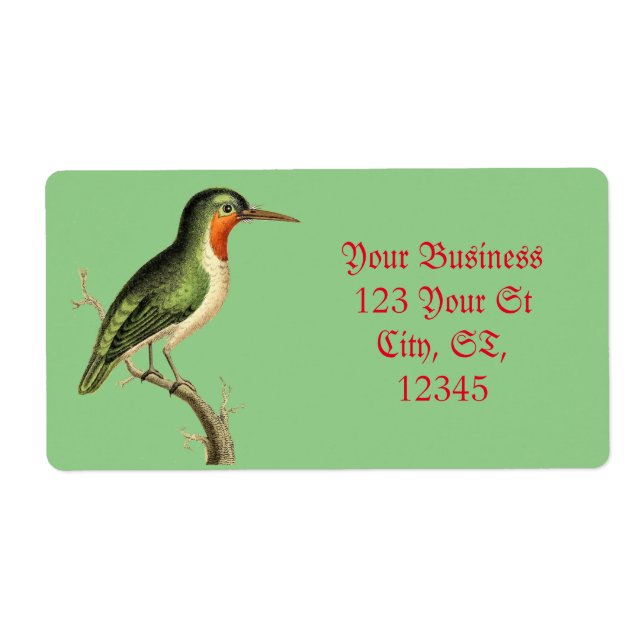 Hummingbird Perched Thunder_Cove Label (Front)