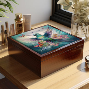 Hummingbird Personalized Jewelry/Keepsake Gift Box