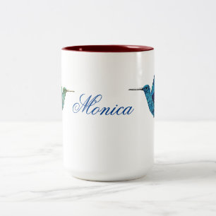 Hummingbird Personalized Two-Tone Coffee Mug