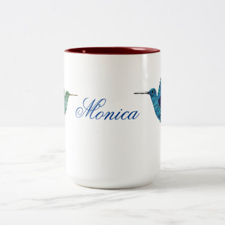 Hummingbird Personalized Two-Tone Coffee Mug