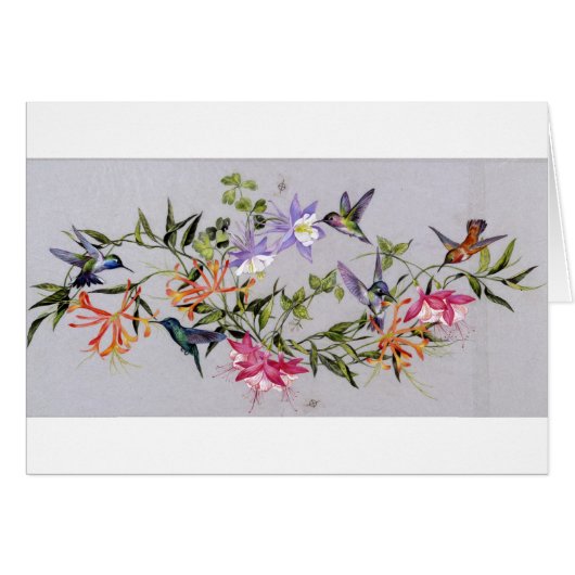 Hummingbird Petals Wrap-Around Cards (Front Horizontal)