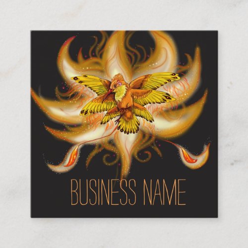 Hummingbird Pheonix Square Business Card