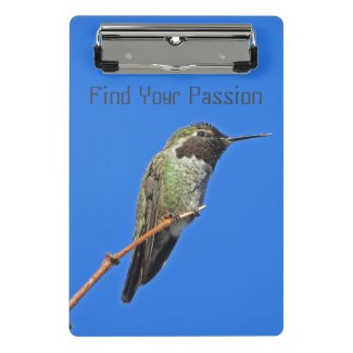 Hummingbird Photo Find Your Passion Birdwatching Mini Clipboard