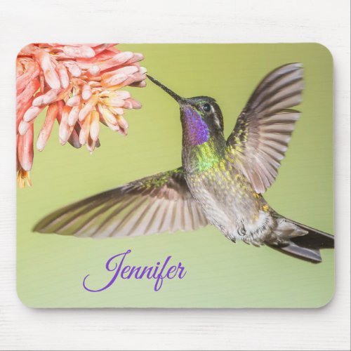 Hummingbird Photo Personalized Mouse Pad