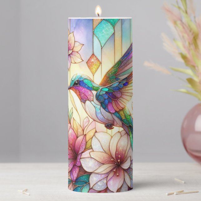 Hummingbird Pillar Candle (In Situ)