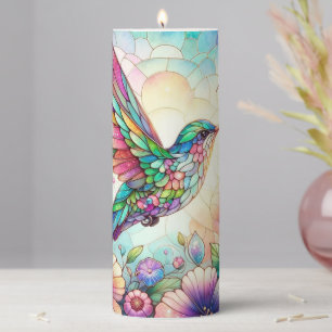 Hummingbird Pillar Candle