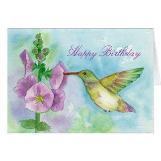 Hummingbird Happy Birthday Cards - Greeting &amp; Photo Cards | Zazzle