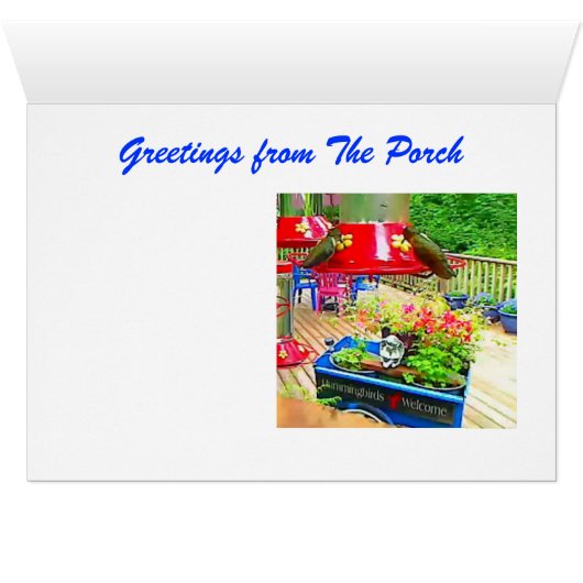 Hummingbird Porch Card (Inside Horizontal (Bottom))