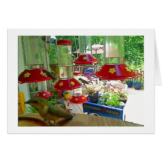 Hummingbird Porch Card (Front Horizontal)