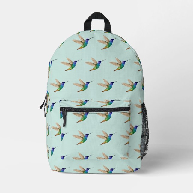 Hummingbird Printed Backpack (Front)