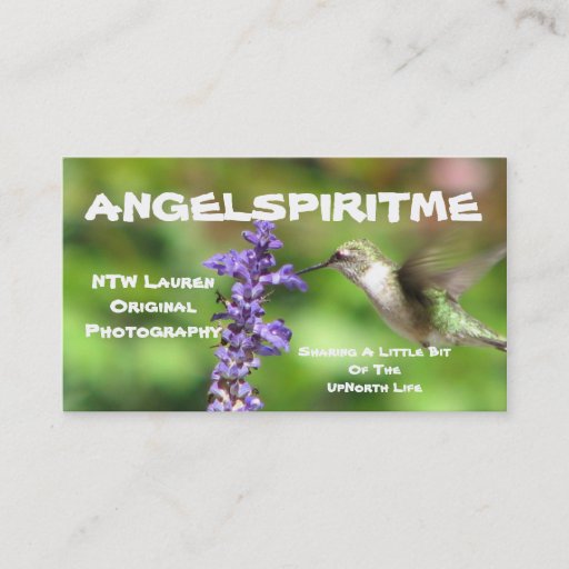 Customizable Hummingbird Profile Card 2 Business Card Template