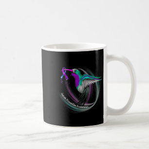 Hummingbird Purple Blue Ribbon Suicide Prevention Coffee Mug