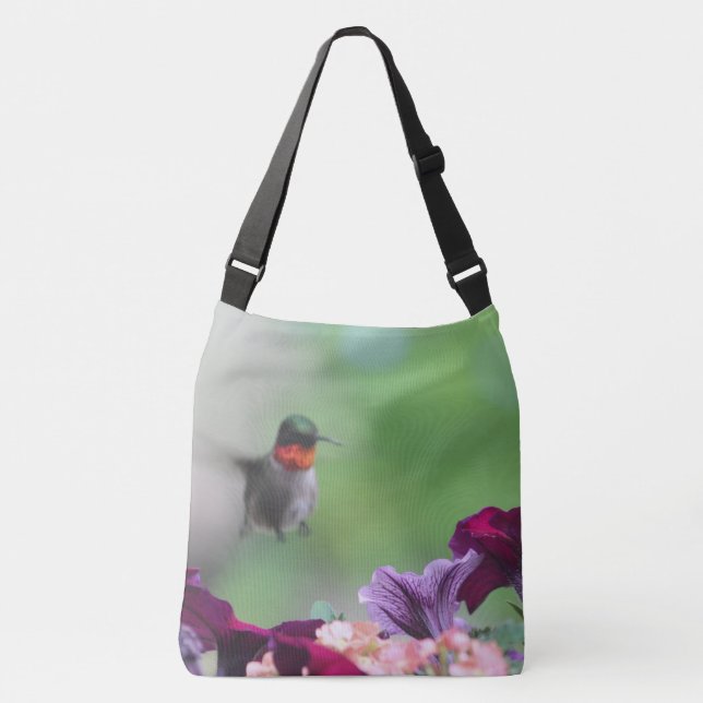 Hummingbird Purse Crossbody Bag (Front)