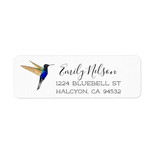 Hummingbird Return Address Label