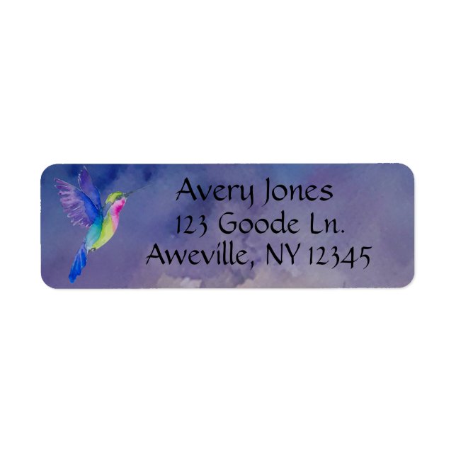 Hummingbird Return Address Label (Front)