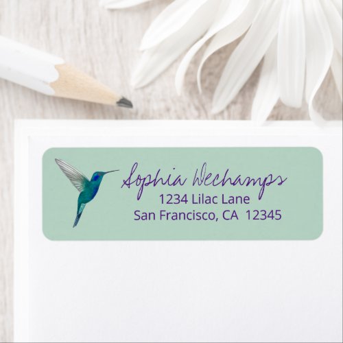 Hummingbird Return Address Label