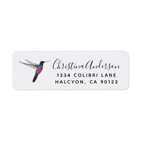 Hummingbird Return Address Label