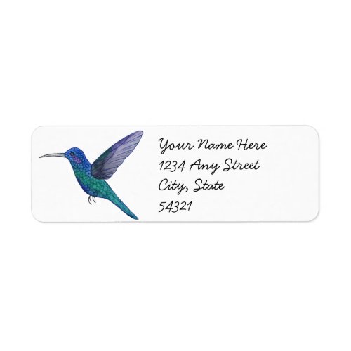 Hummingbird Return Address Label