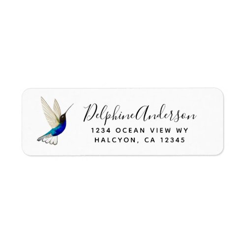 Hummingbird Return Address Label