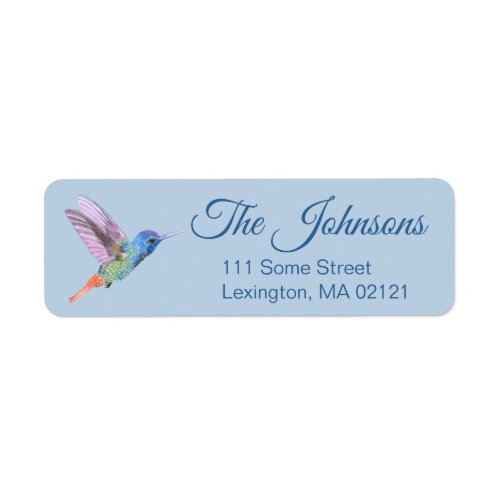 Hummingbird Return Address Labels Custom