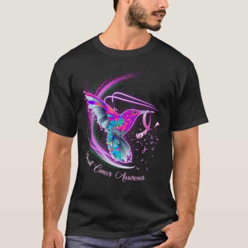 Hummingbird ribbon breast cancer awareness_fullpri T_Shirt