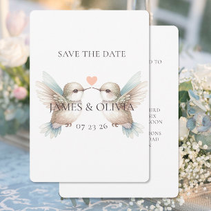 Hummingbird Romance Adorable Wedding Save the Date