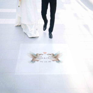 Hummingbird Romance Custom Wedding Floor Decals