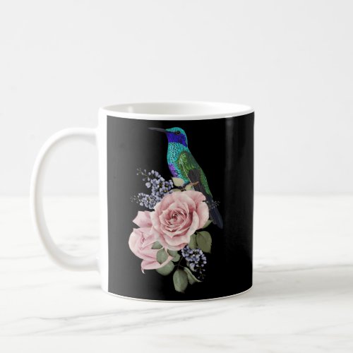 Hummingbird Rose Flower Tree Bird Coffee Mug