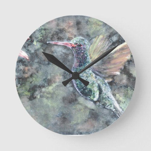 hummingbird round clock