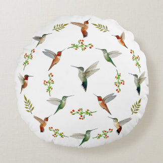 Hummingbird  round pillow