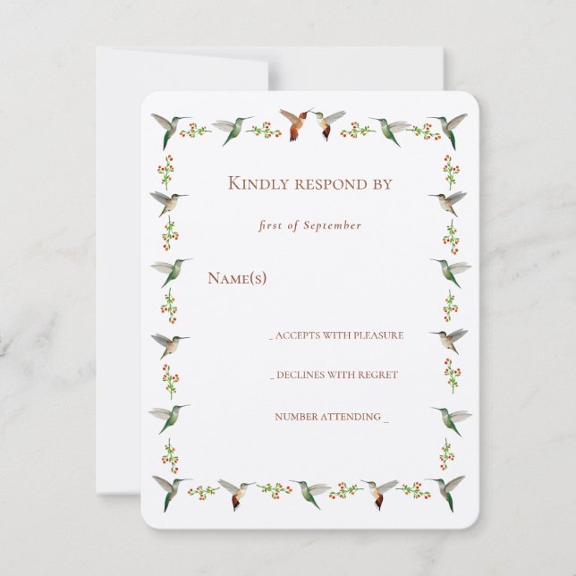 Hummingbird RSVP (Front)