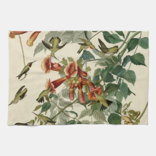 Hummingbird Ruby Throated Audubon Bird Towel
