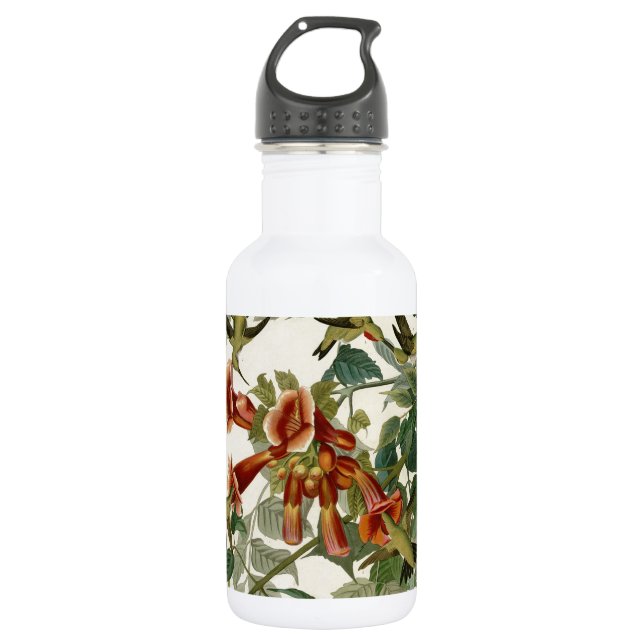 Hummingbird Ruby Throated Audubon Bird Water Bottle (Front)