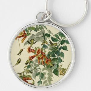 Hummingbird Ruby Throated Audubon Keychain