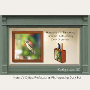 Hummingbird Sanctuary Fine Art Photography Desk Organizer