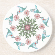 Hummingbird sandstone coaster