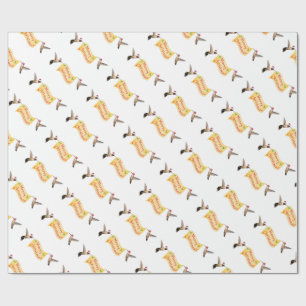 Hummingbird Santas Wrapping Paper