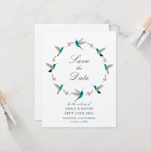 Hummingbird Save the Date Card