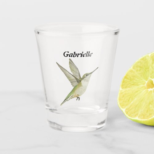 Hummingbird Shot Glass