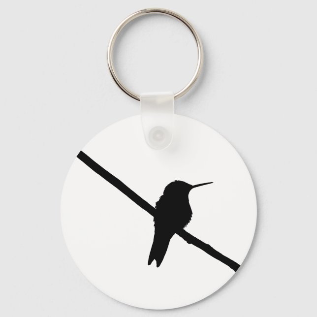 Hummingbird Silhouette Keychain (Front)