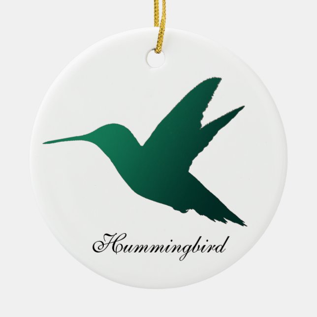 Hummingbird Silhouette Ornament (Front)