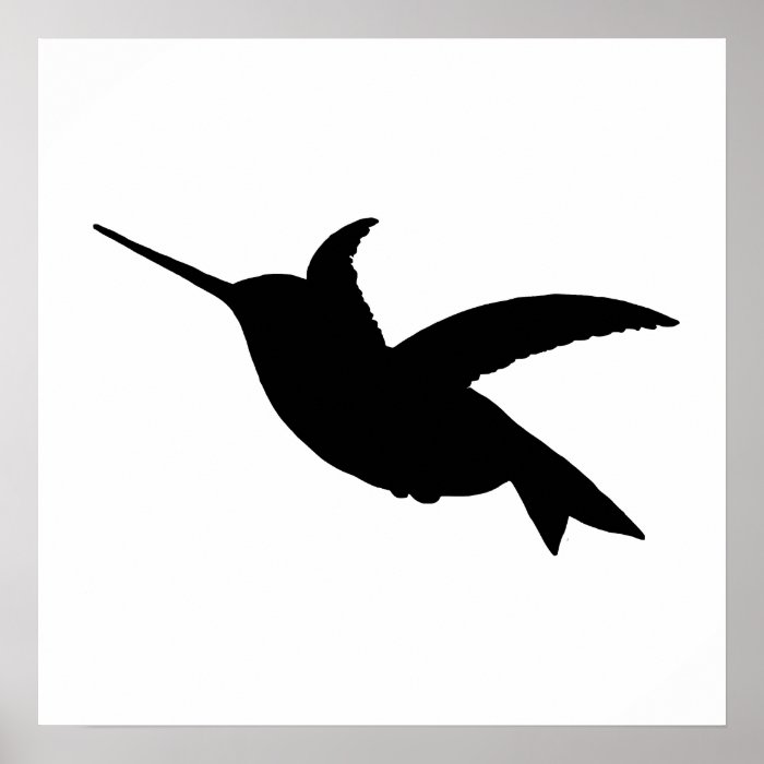 Hummingbird Silhouette Poster