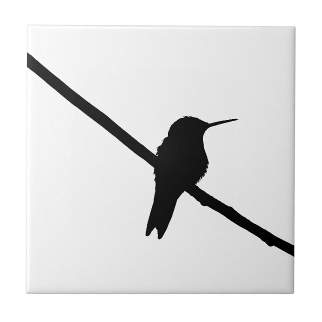 Hummingbird Silhouette Tile (Front)