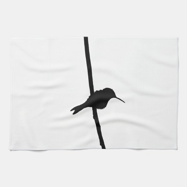Hummingbird Silhouette Towel (Horizontal)