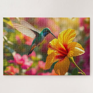 Hummingbird Sipping Nectar Jigsaw Puzzle