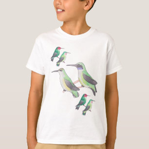 Hummingbird species watercolor art T-Shirt