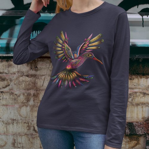 Hummingbird Spirit Animal Long Sleeve T_Shirt