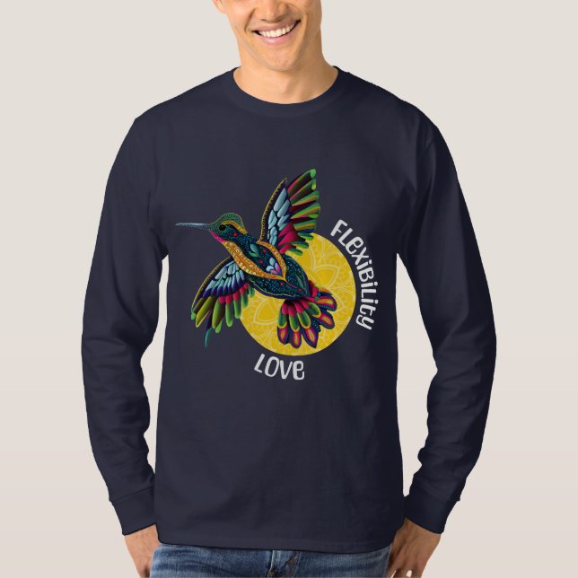 Hummingbird Spirit Animal Long Sleeve T-Shirt (Front)